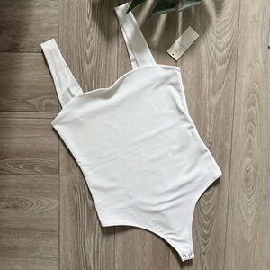 Abercrombie & Fits Seamless Fabric Tank Bodysuits White NEW
